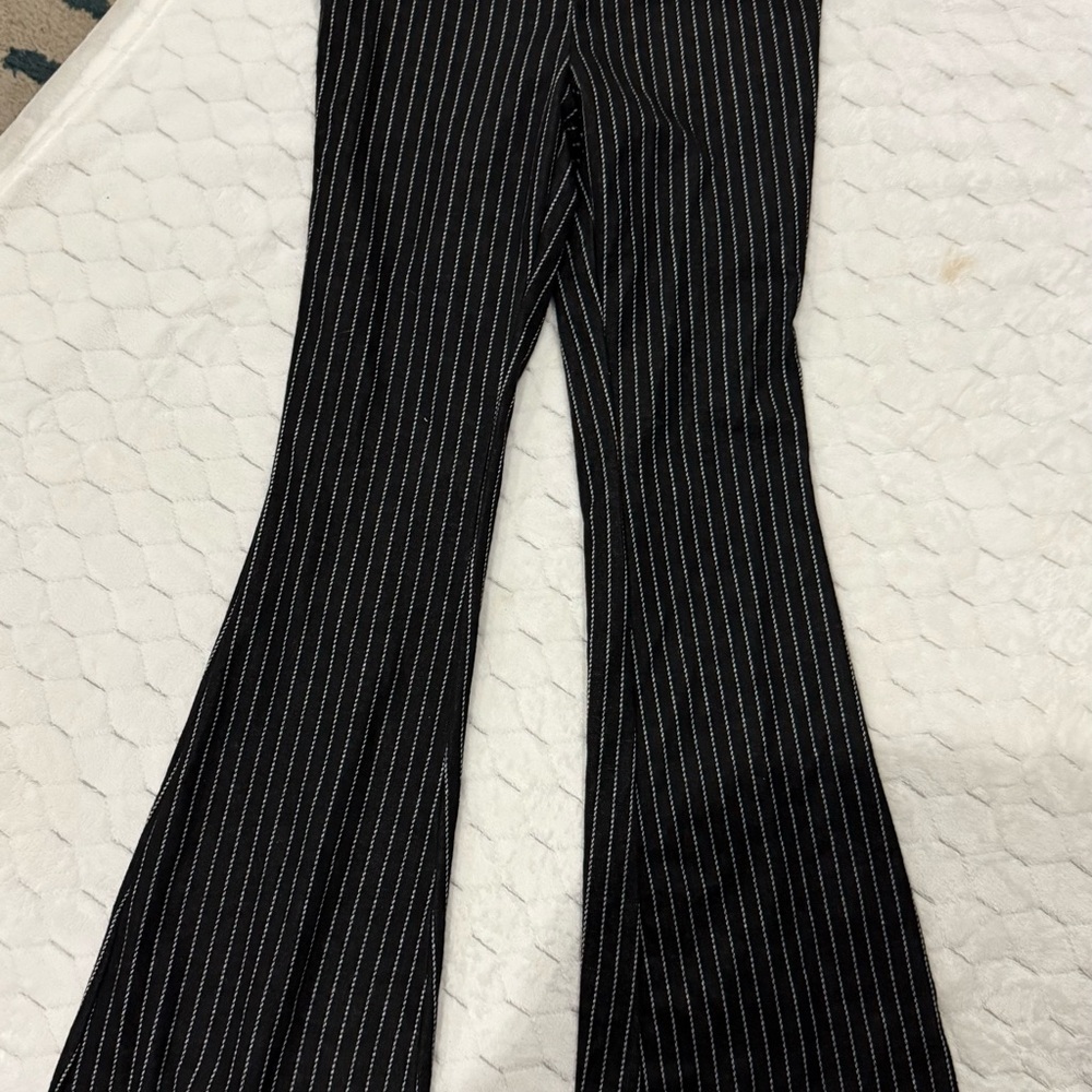 Eye Candy Black and White Pinstripe Kids Pants